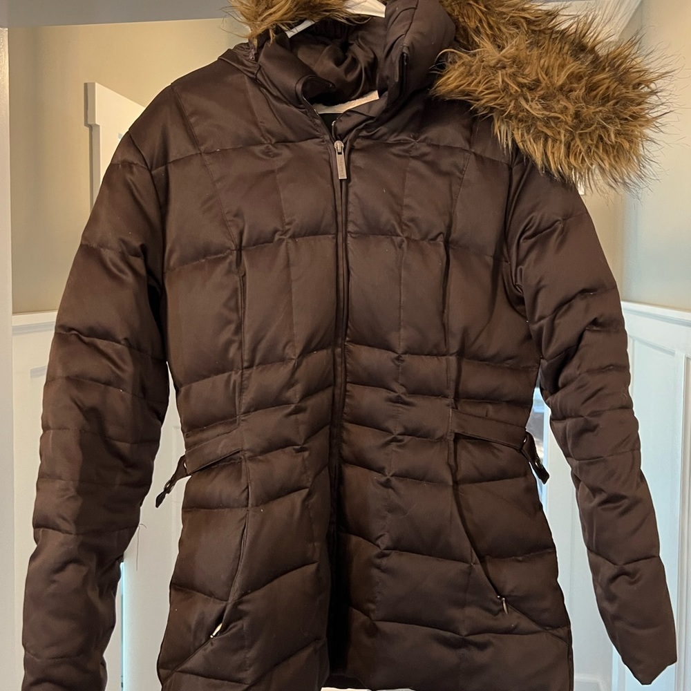 Calvin Klein brown puffer coat